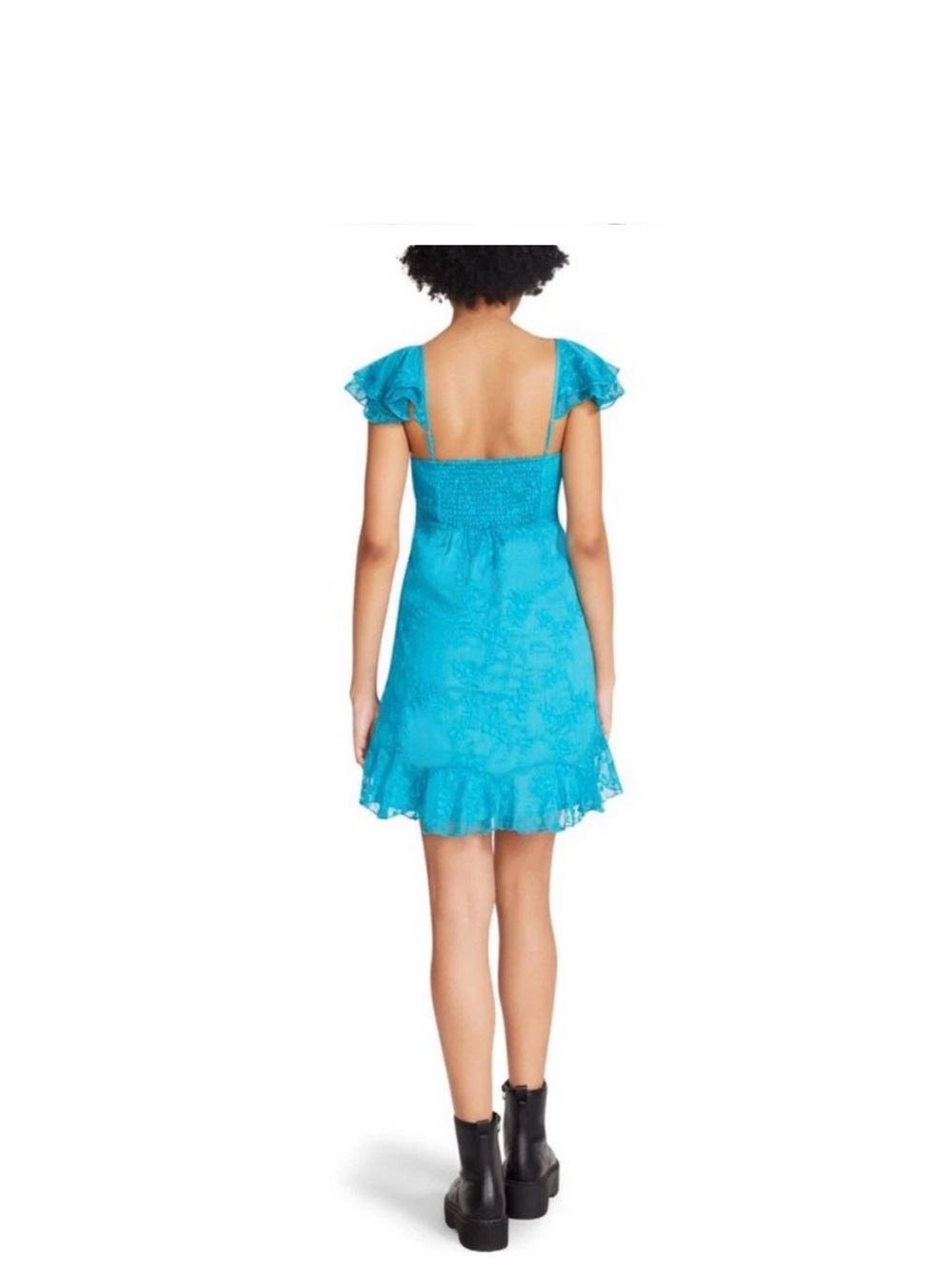 Betsey Johnson Beach Carribean Sea Blue Mini Shift Babydoll-Style Dress Sz M NWT - Picture 8 of 8
